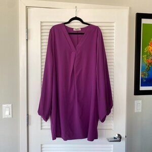 Haptics by Holly Harper Kaftan-Style Mini/Midi Dress, Fuscia, Size S